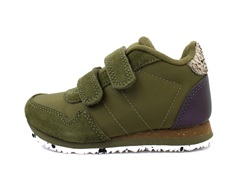 Woden Kids sneaker Nor suede dark olive